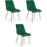  SPLIT stolica - zeleni baršun / noge od hrasta x 3 | shoptok.hr