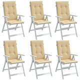vidaXL Blazina za stol 6 kosov melanž bež 120x50x4 cm blago | Shoptok.si