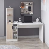 Hanah home radni sto Viora, 150 cm, beli / orah Cene