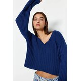 TRENDYOLMILLA ženski duks Twoaw23Kz01844, Saks-Dark blue | Eponuda.com