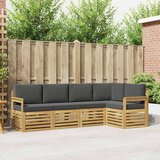  Set vanjskih sofa 5 pcs Bijela i antracit 247 x 128,5 x 73 cm | shoptok.hr