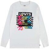 Levi's Otroška bombažna majica z dolgimi rokavi bela barva | Shoptok.si