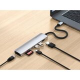Satechi 7-in-1 USB-C Slim Multiport Adapter with Ethernet - Silver | ePonuda.com