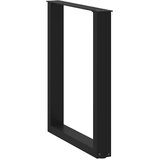  Noge za blagovaonski stol U-oblik 2 kom Crne 70 x (72-73) cm Čelik | shoptok.hr