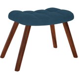 Stolica za ljuljanje s osloncem za noge plava baršunasta | shoptok.hr