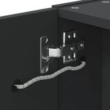  Kupaonski ormarić s ogledalom i LED svjetlom crni 45x13x52 cm | shoptok.hr