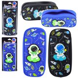  School Pencil Case Space Cosmonaut Two Pockets Black Cijene
