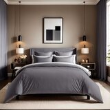  tonne grise - 68 grey ranforce double quilt cover (fr) (it) (de) | ePonuda.com