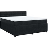 vidaXL Krevet s oprugama i madracem crni 200x200 cm baršunasti | shoptok.hr