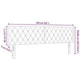  Uzglavlje Ružičasta 160 cm Baršun - Ružičasta 160 cm Nizak uzglavlju | shoptok.hr