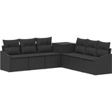  Set sofe 7 pcs Crna Poli Rattan i čelik Cene