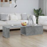 The Living Store Klubska mizica betonsko siva 150x50x35 cm iverna plošča - Klubska Mizica, (21574712) | Shoptok.si
