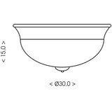 Brilagi Plafonsko svetlo FRESCO 2xE27/40W/230V prečnik 30 cm mesing | Eponuda.com
