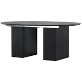Venture Home Matilda rastezljivi okrugli blagovaonski stol ⌀130 cm, crni | shoptok.hr