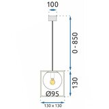 Toolight lampa viseća APP1165-1CP gold white | shoptok.hr