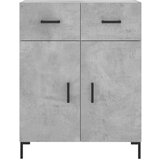 vidaXL Visoka komoda siva betona 69 5x34x180 cm od konstruiranog drva | shoptok.hr
