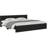 vidaXL konstrukcija postelje z led lučmi črna orehovina 180 x 200 cm, (5000104161) | Shoptok.si