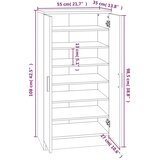 Ormarić za cipele boja hrasta 55x35x108 cm konstruirano drvo | shoptok.hr