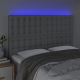  LED uzglavlje svjetlosivo 144x5x118/128 cm od tkanine | shoptok.hr