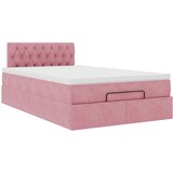  Otomanski krevet s madraca ružičasti 120 x 190 cm baršunasti | shoptok.hr