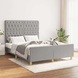  Okvir za krevet s uzglavljem svjetlosivi 140x190 cm od tkanine Cijene