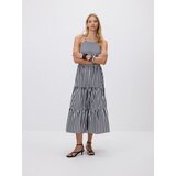 Reserved Pamučna maxi haljina - mornarsko plava | shoptok.hr