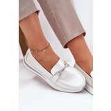S. BARSKI Leather Women's Moccasins With Decoration D&A LR51-966 Silver | shoptok.hr
