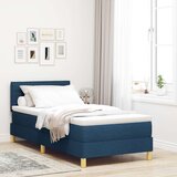  Postelja s box spring z vzmetnico Modra 90x200 cm Tkanina, (22080877) Cene