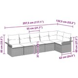  vrtna sedežna garnitura, 6-delna, poli ratan | Shoptok.si