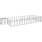 vidaXL kavez za pse crni 26,62 m² čelični | shoptok.hr