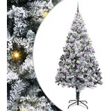 vidaXL Umjetno božićno drvce s 300 LED svjetlima Zelena 240 x 150 cm | shoptok.hr