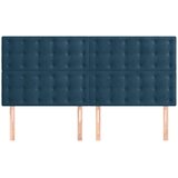  Uzglavlje tamnoplavo 200x5x118/128 cm baršunasto | shoptok.hr