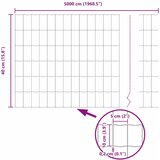 Euro ograda 0,4 x 50 m Željezo prekriveno PVC-om | shoptok.hr