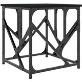 Maison Chic Klubska mizica - kavna mizica - Nizka mizica črna 45x45x47,5 cm inženirski les, (21753931) Cene
