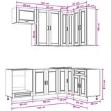  Kuhinjska jedinica PORTO 8 kom. Bijela Konstruirano drvo | shoptok.hr