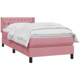 Box Spring krevet s madracem ružičasti 90x210 cm samt | shoptok.hr