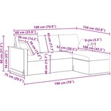 SOFA Tamno siva 198 x 134 x 80 cm Baršun | shoptok.hr