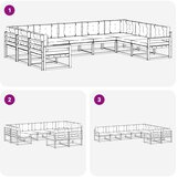  Set vanjskih sofa s jastukom 9 pcs Bijela i krem | Eponuda.com