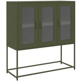 Maison Chic Komoda - Predalnik olivno zelena 100,5x39x107 cm hladno valjano jeklo, (21719477) | Shoptok.si