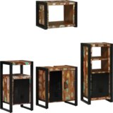 vidaXL Set namještaja za kupaonicu 4 pcs Čvrsto reciklirano drvo | shoptok.hr