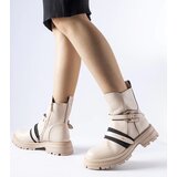 Gemre Beige insulated ankle boots Laderoute | Shoptok.si