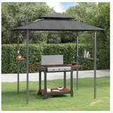  Paviljon za žar s policami antracit 240x150x243 cm jeklo Cene