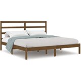 Furnova Posteljni okvir medeno rjav iz trdne borovine 200x200 cm, (21938047) | Shoptok.si