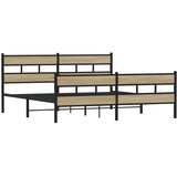 Metalni okvir kreveta bez madraca boja hrasta sonome 193x203 cm | shoptok.hr