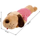 Kondela Plišasti pes, rjava/rdeče črte, 140 cm, REXO tip 3 | Shoptok.si