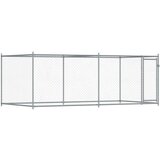  Kavez za pse s vratima sivi 4 x 2 x 1 5 m od pocinčanog čelika | shoptok.hr