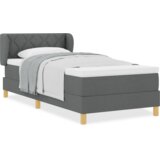 vidaXL Box Spring Postelja z Lattofijo, Temno Siva, 90x190 cm Tkanina | Shoptok.si