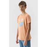 4f Boys' T-shirt in a regular fit with a print - coral | shoptok.hr