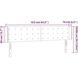  Uzglavlje tamnosivo 163x16x78/88 cm od tkanine | shoptok.hr