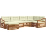  Set vanjskih sofa 6 kom. Prirodna i krem 325 x 166,5 x 73 cm | shoptok.hr